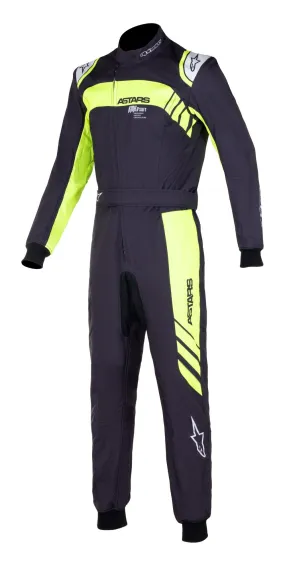 ALPINESTARS 3356422_155_60 KMX-9 v2 GRAPHIC 3 Karting suit, CIK, black/yellow fluo, Size 60