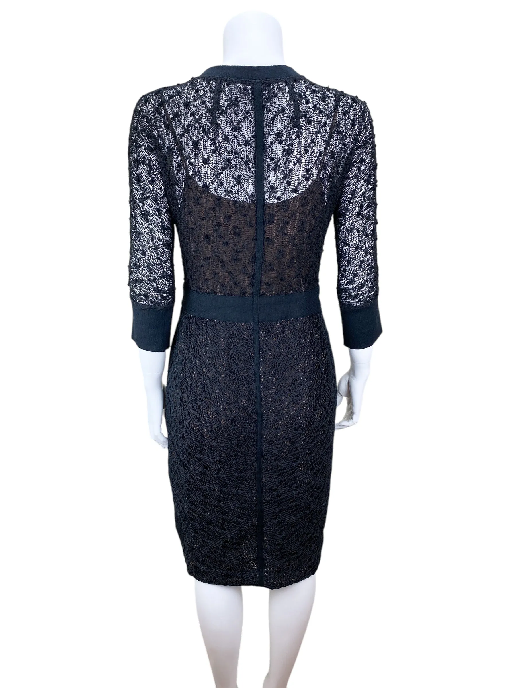 Anthropologie Beguile by Byron Lars Women's Mona Lace Dress Black Size 6