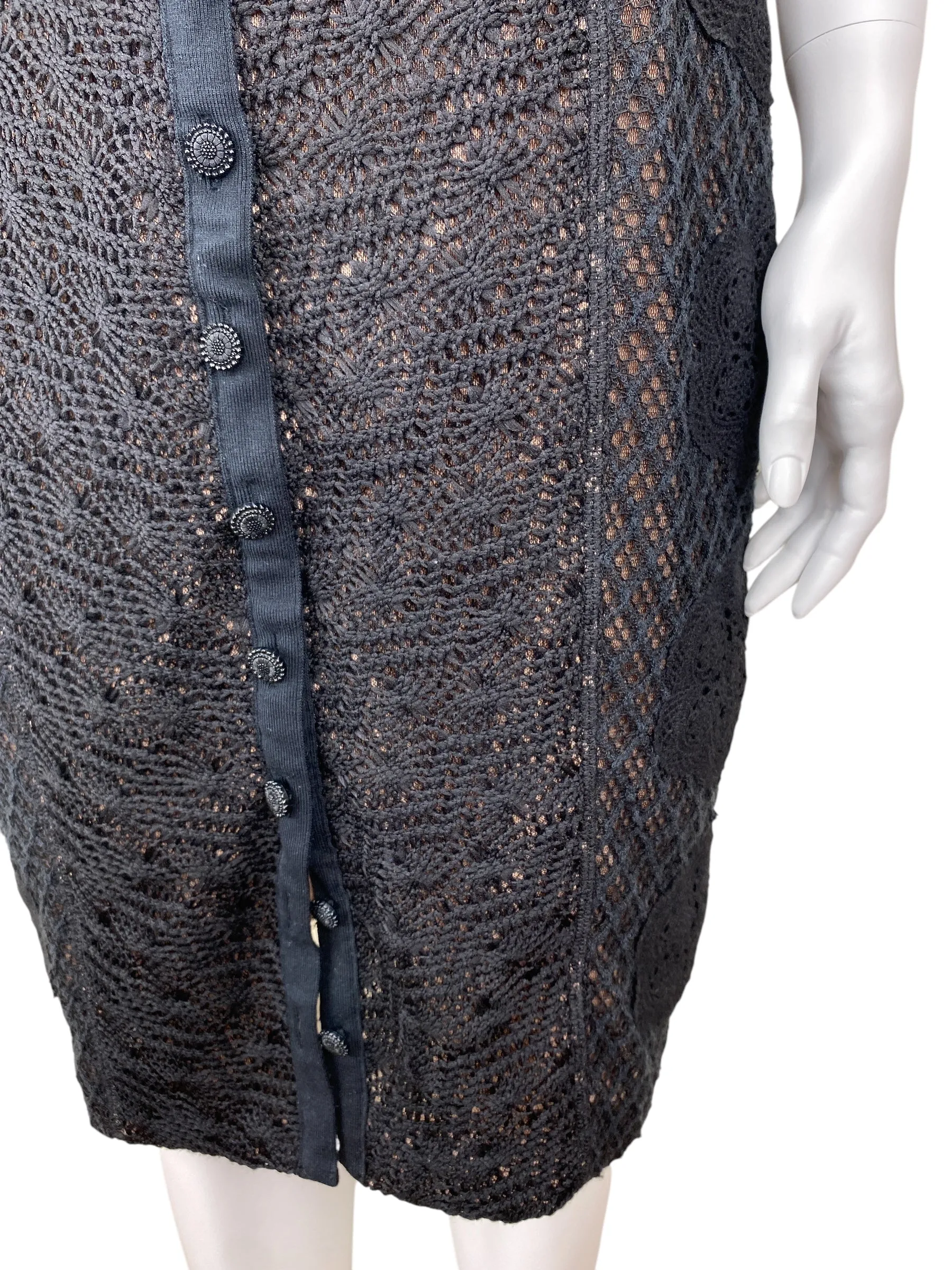 Anthropologie Beguile by Byron Lars Women's Mona Lace Dress Black Size 6