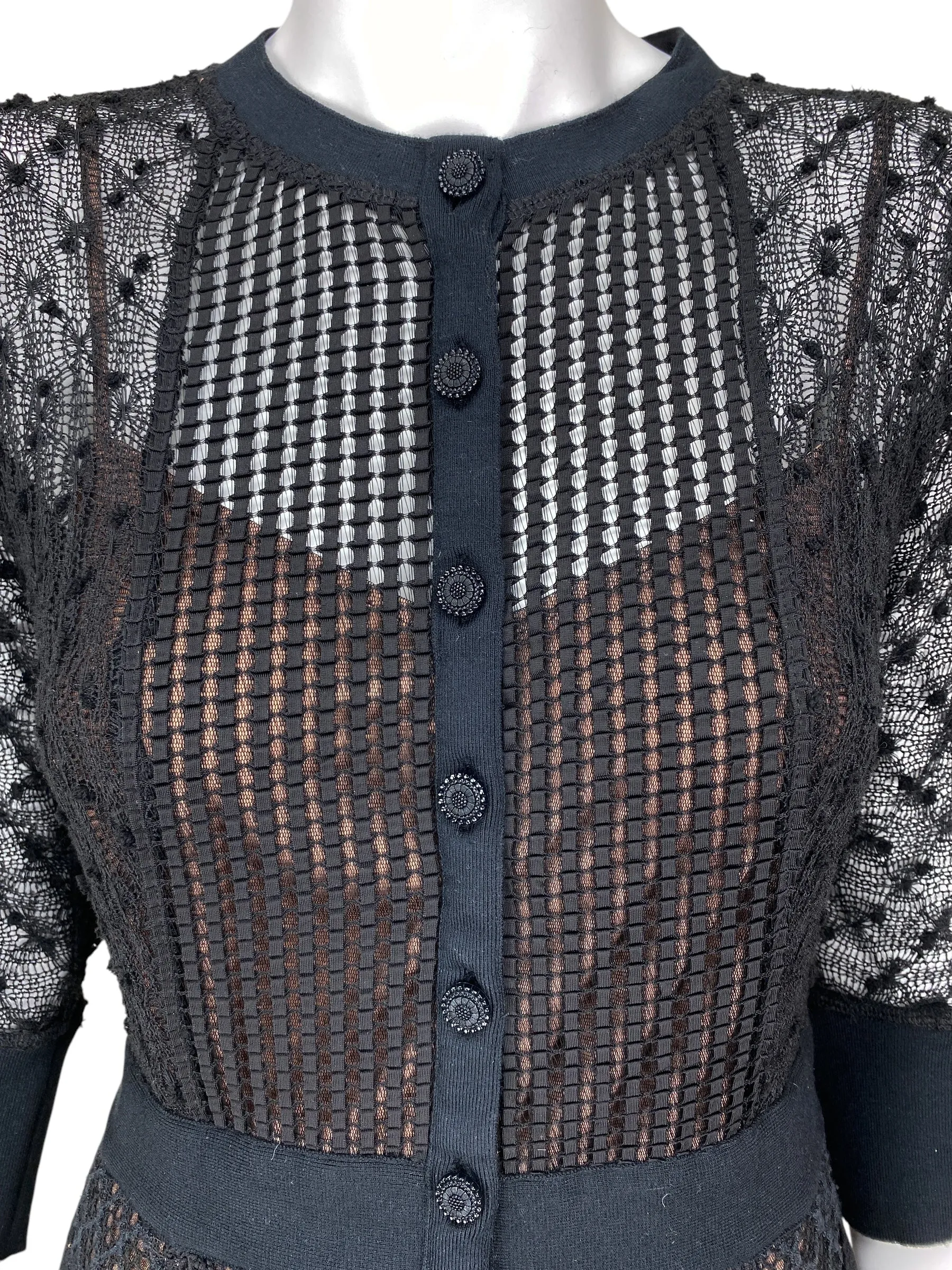 Anthropologie Beguile by Byron Lars Women's Mona Lace Dress Black Size 6