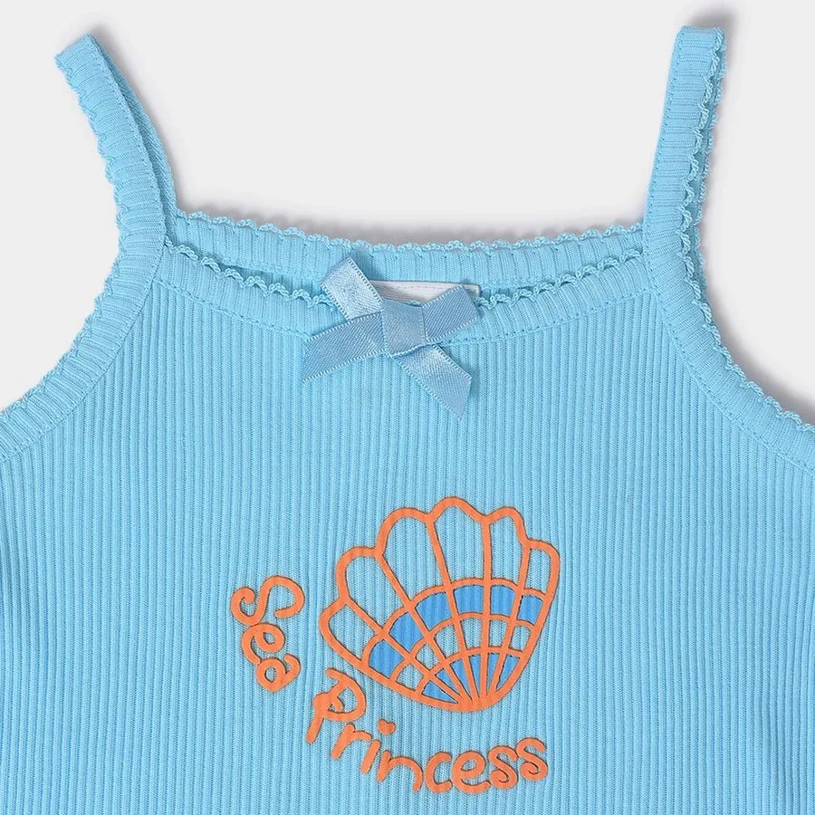 Baby Girl Vest With Sea Animals Print (Pack of 3)