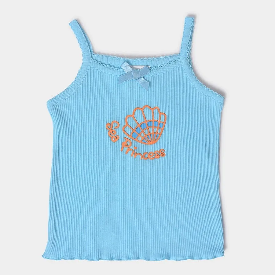 Baby Girl Vest With Sea Animals Print (Pack of 3)