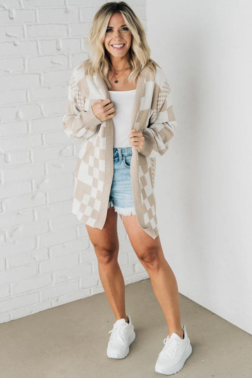 Checked Out Cardigan