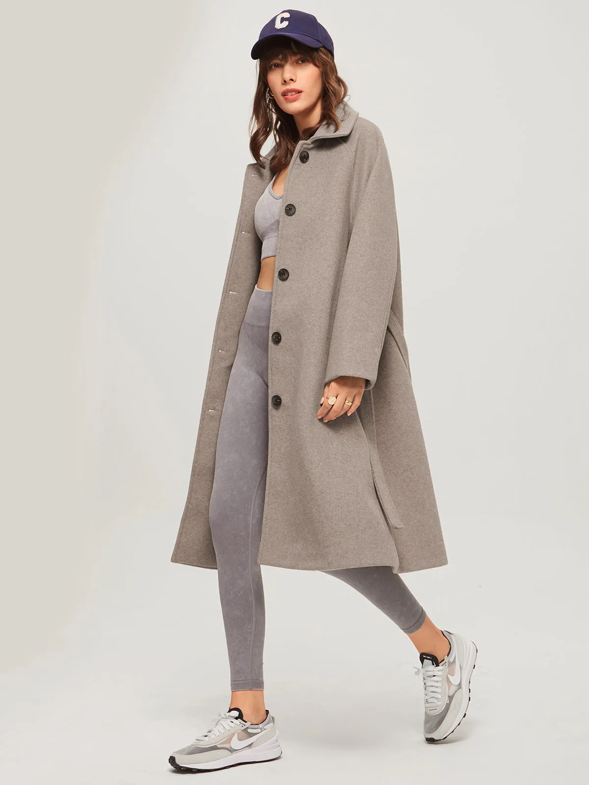 Chicmy-Winter Outfits Christmas Thanksgiving Gift New Year's Eve Outfits Streetwear Fashion Brushed Belted Long Overcoat