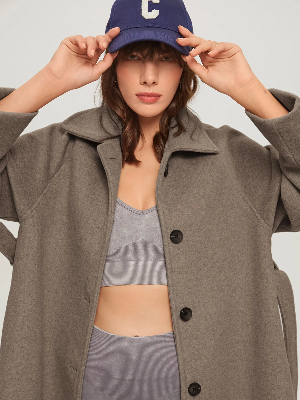 Chicmy-Winter Outfits Christmas Thanksgiving Gift New Year's Eve Outfits Streetwear Fashion Brushed Belted Long Overcoat