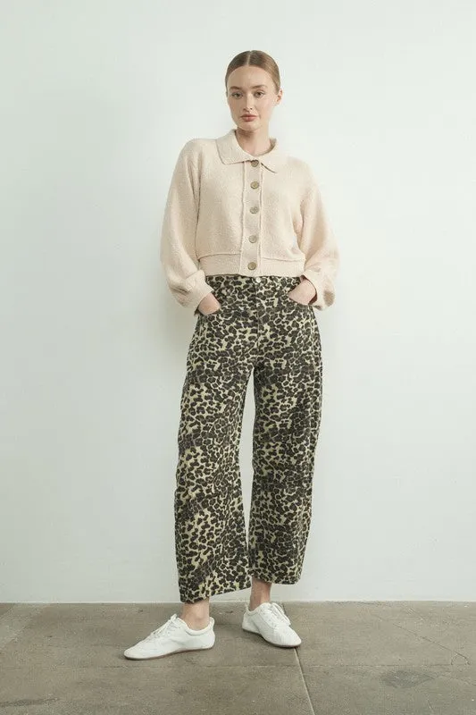 Collar Button Down Cardigan - Cream