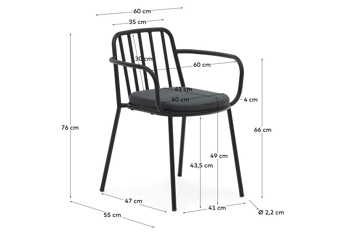 Como Bramante Steel Chair