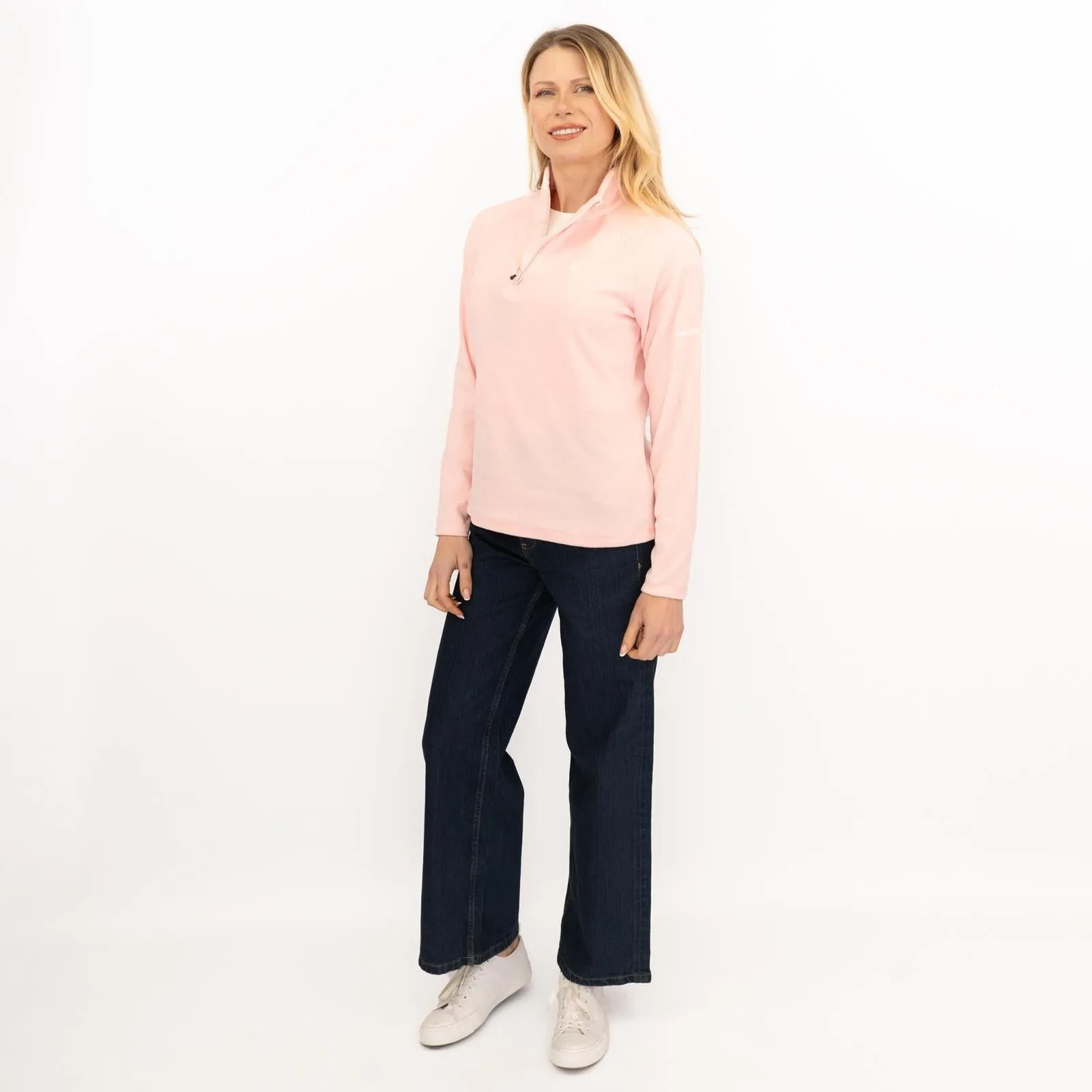 Dare 2B Womens Fleece Jacket Lightweight Freeform Half Zip Light Pink