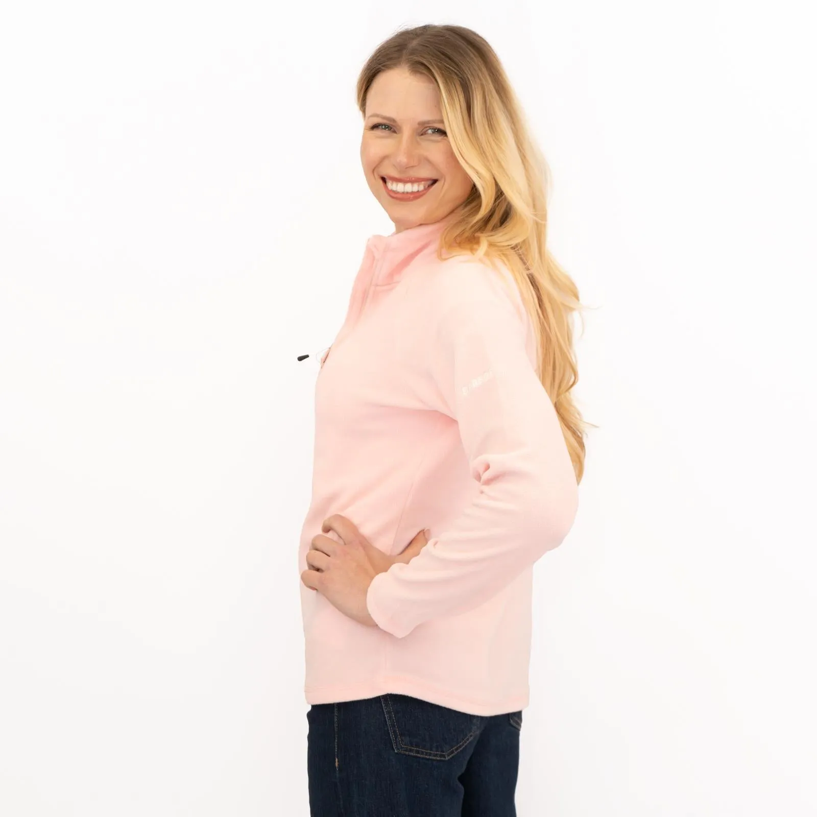 Dare 2B Womens Fleece Jacket Lightweight Freeform Half Zip Light Pink