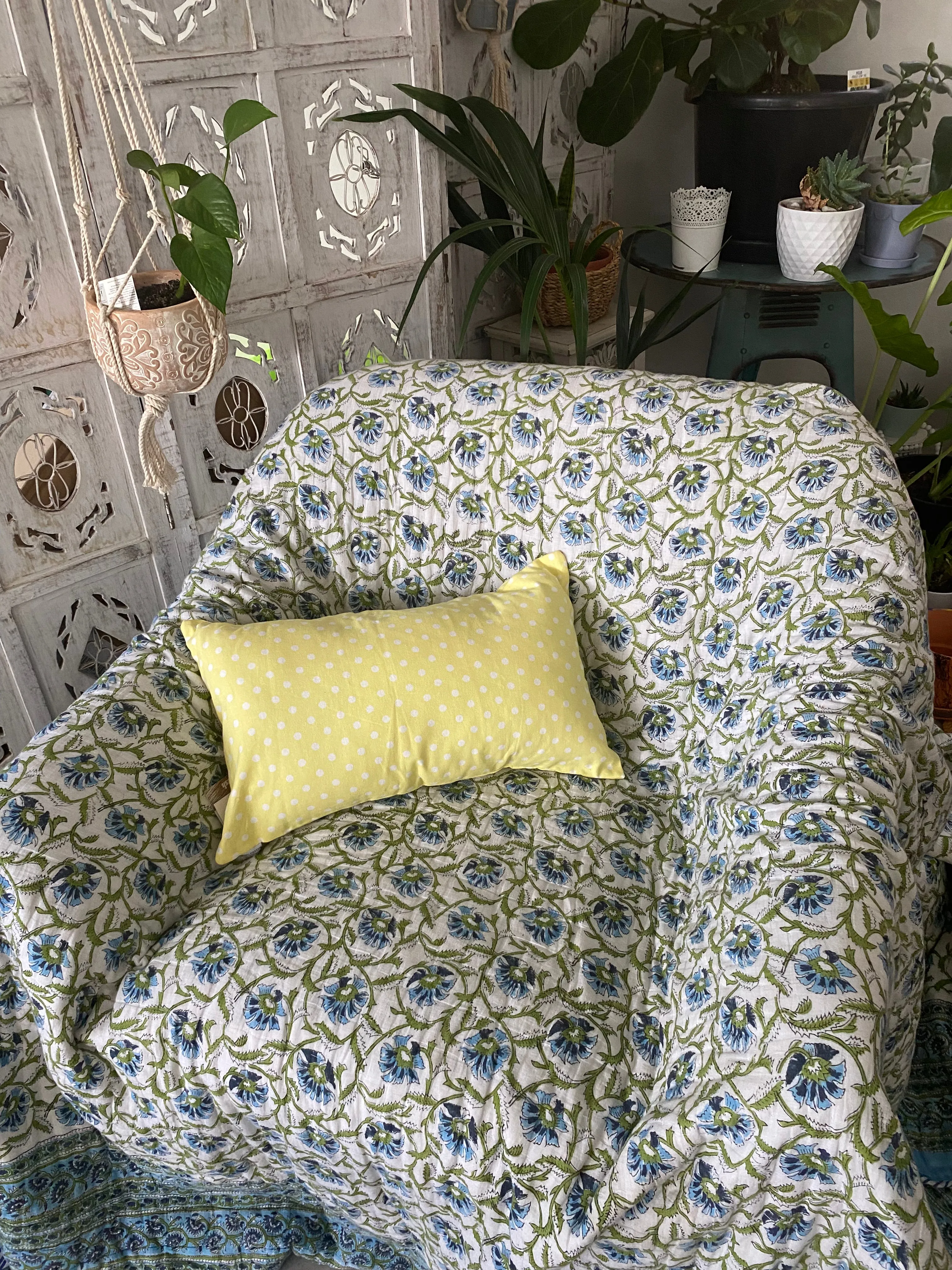 Fair Trade Cushion - Dots, Pink, Yellow, Blue, Black