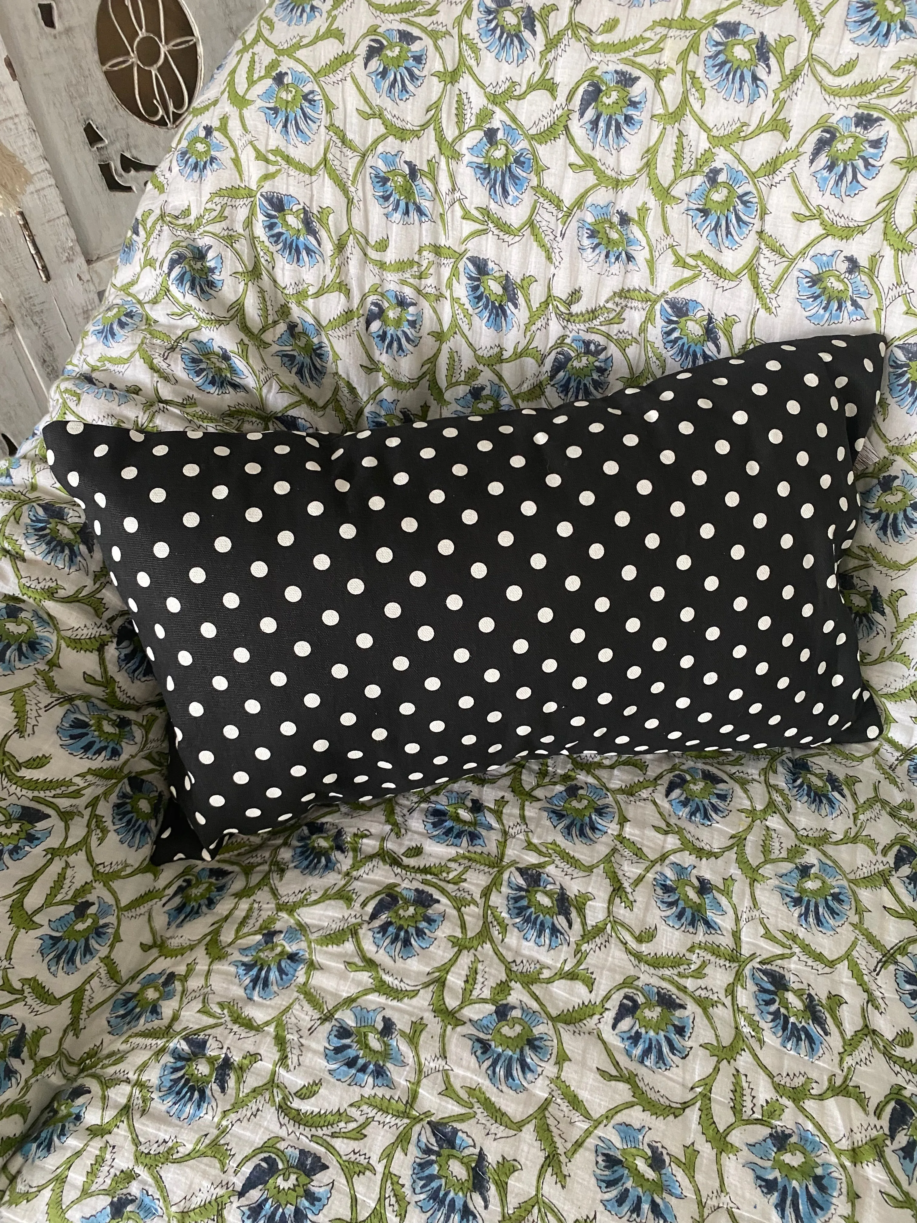 Fair Trade Cushion - Dots, Pink, Yellow, Blue, Black