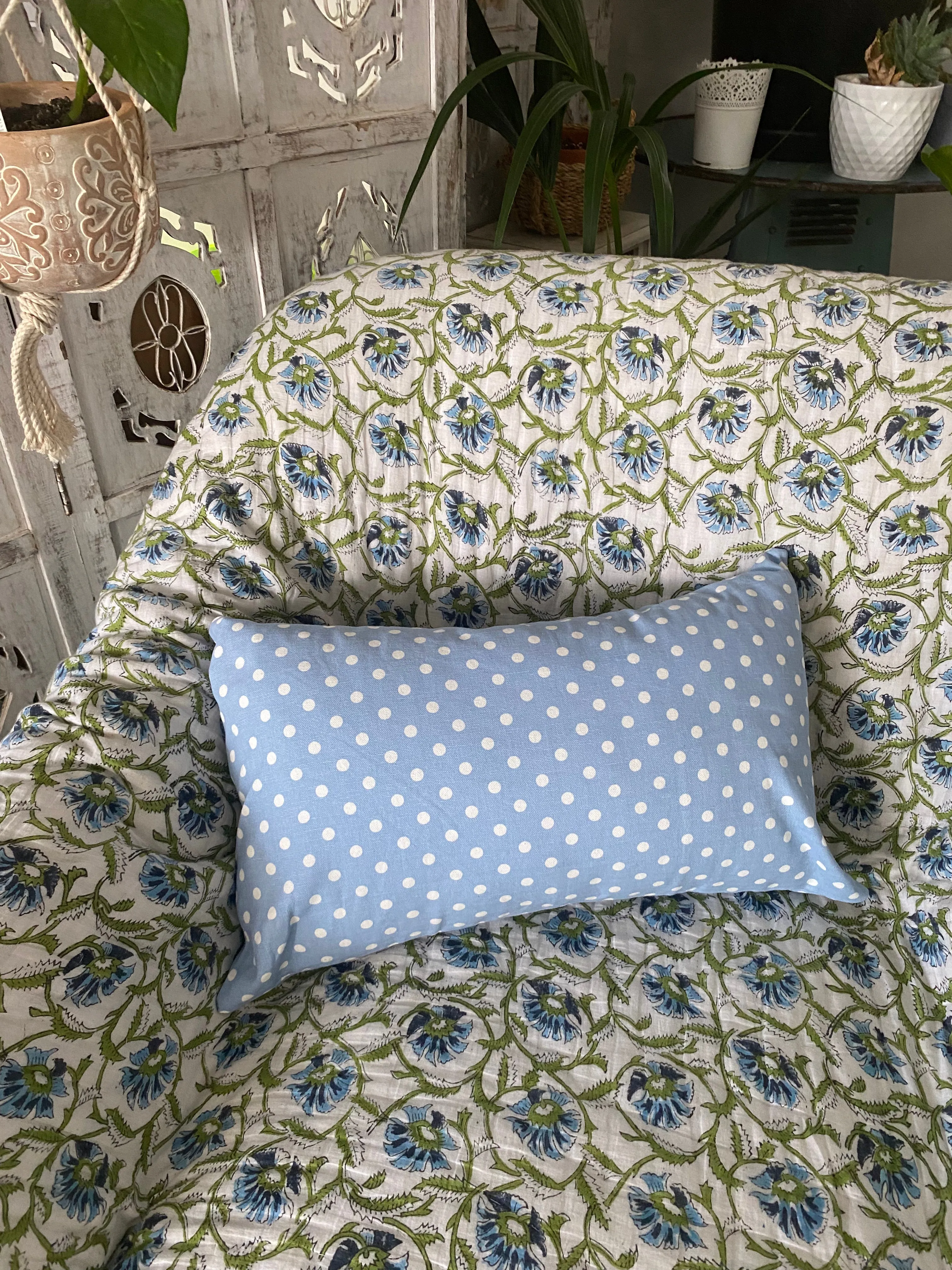 Fair Trade Cushion - Dots, Pink, Yellow, Blue, Black