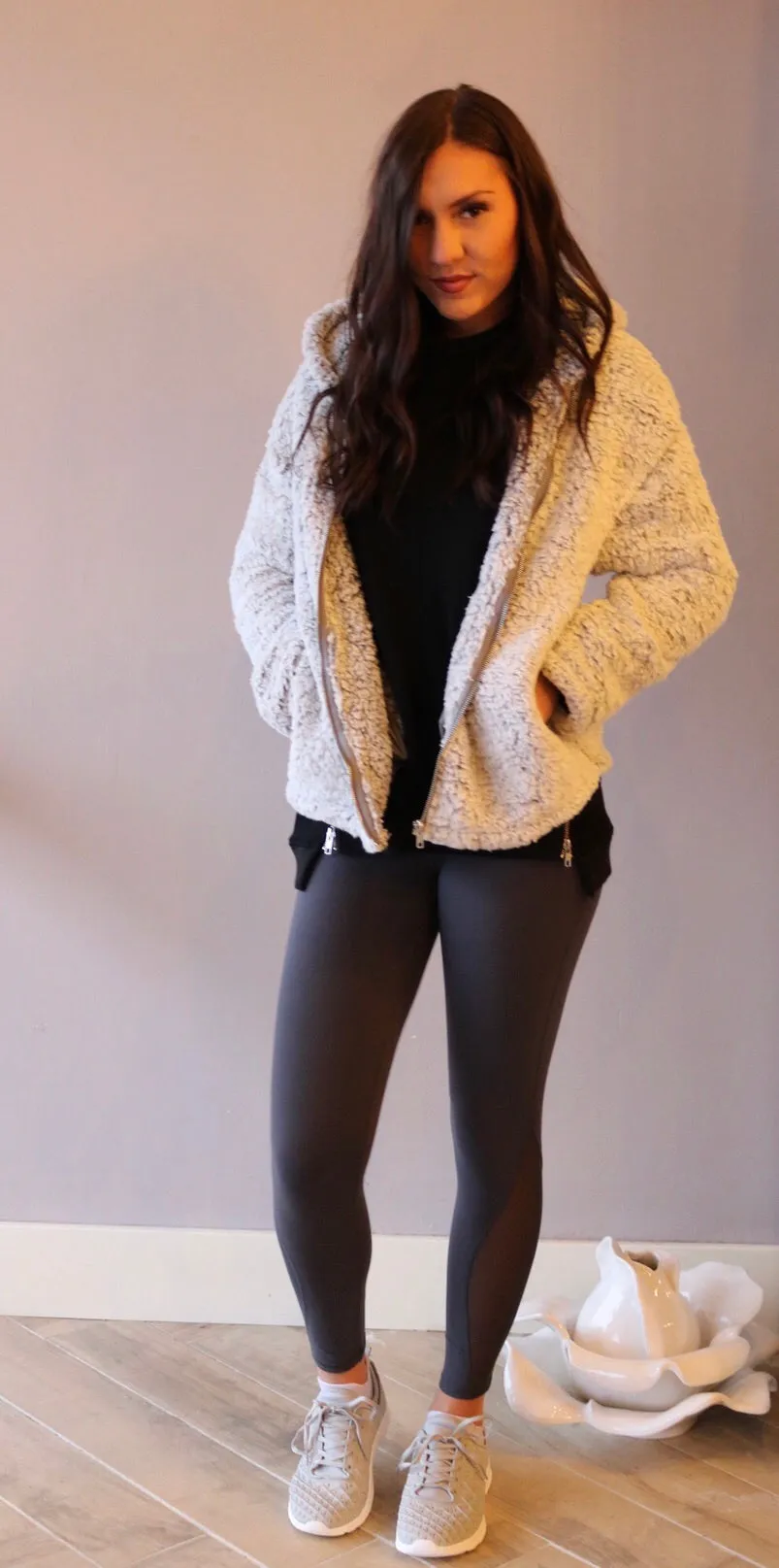 FROLIC SuperSoft Sherpa Zip Hoodie Jacket Top