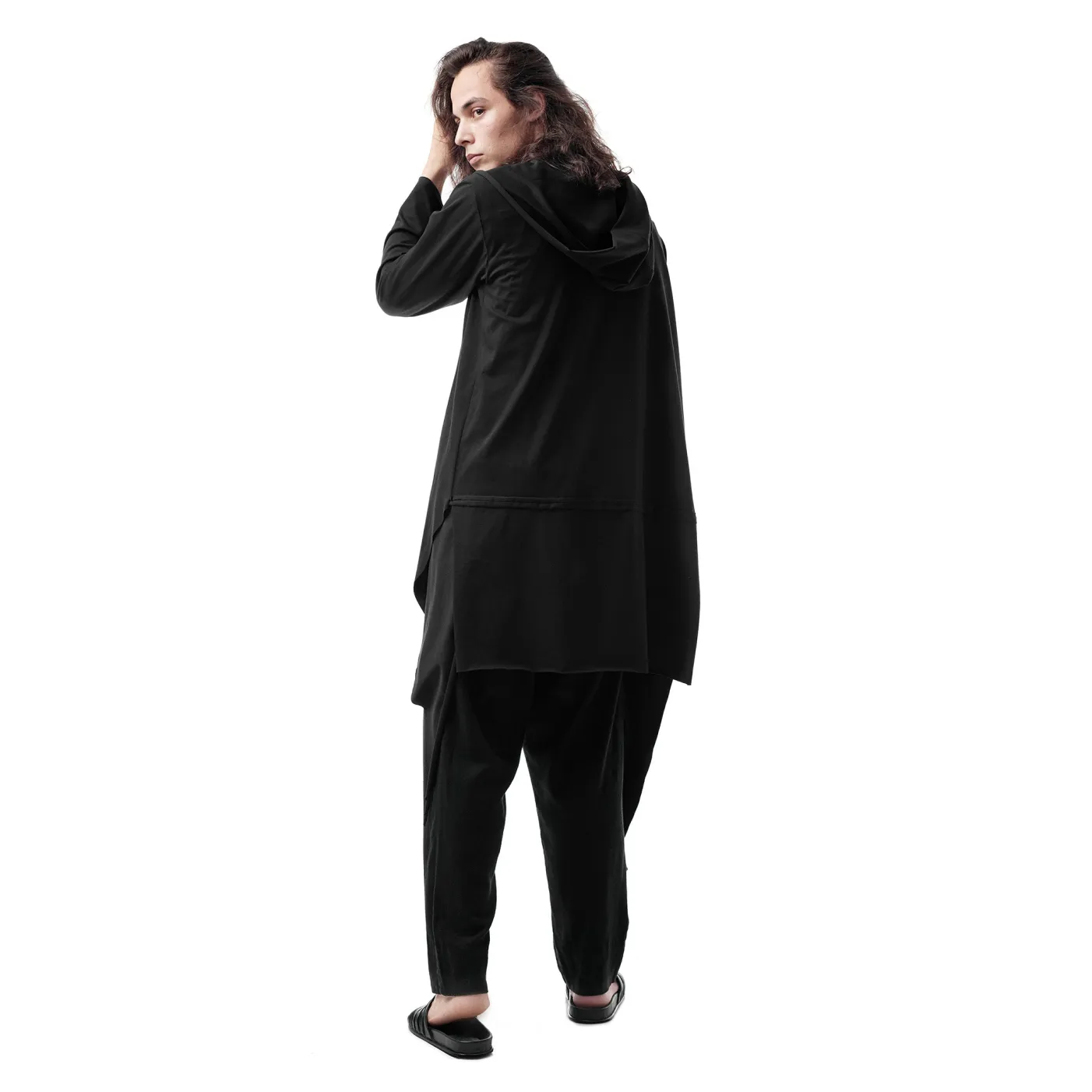 Hoodie cardigan black