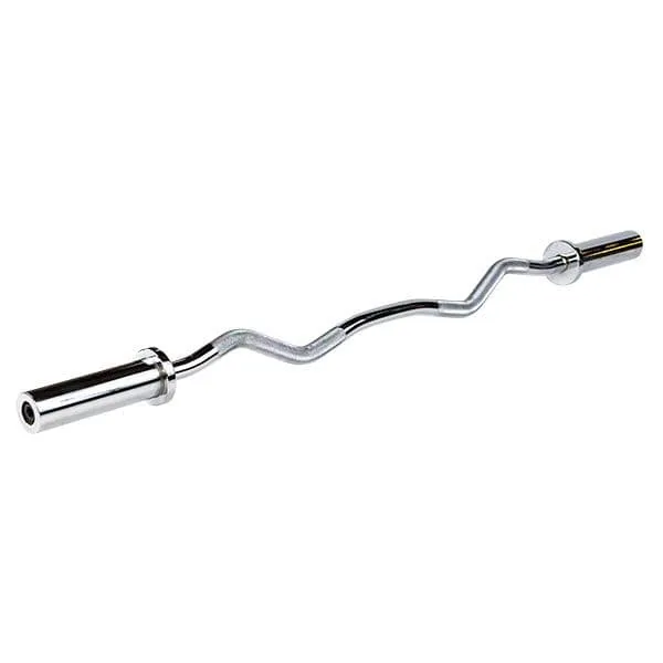 New 2024 Body-Solid Olympic 47" Chrome Curl Bar (OB47C)