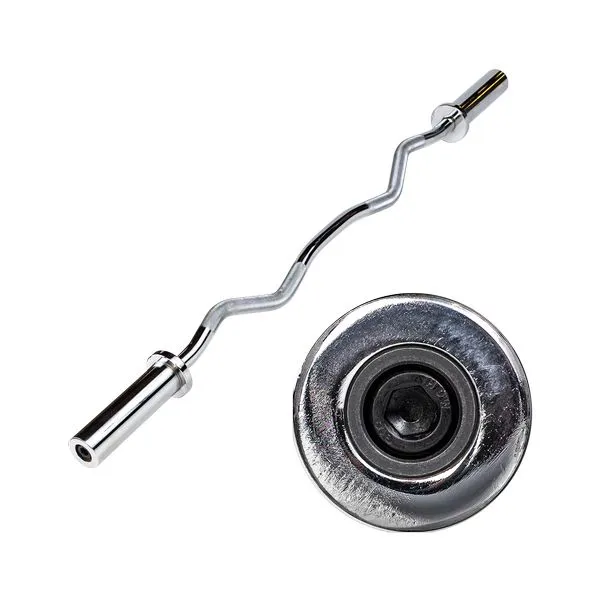 New 2024 Body-Solid Olympic 47" Chrome Curl Bar (OB47C)