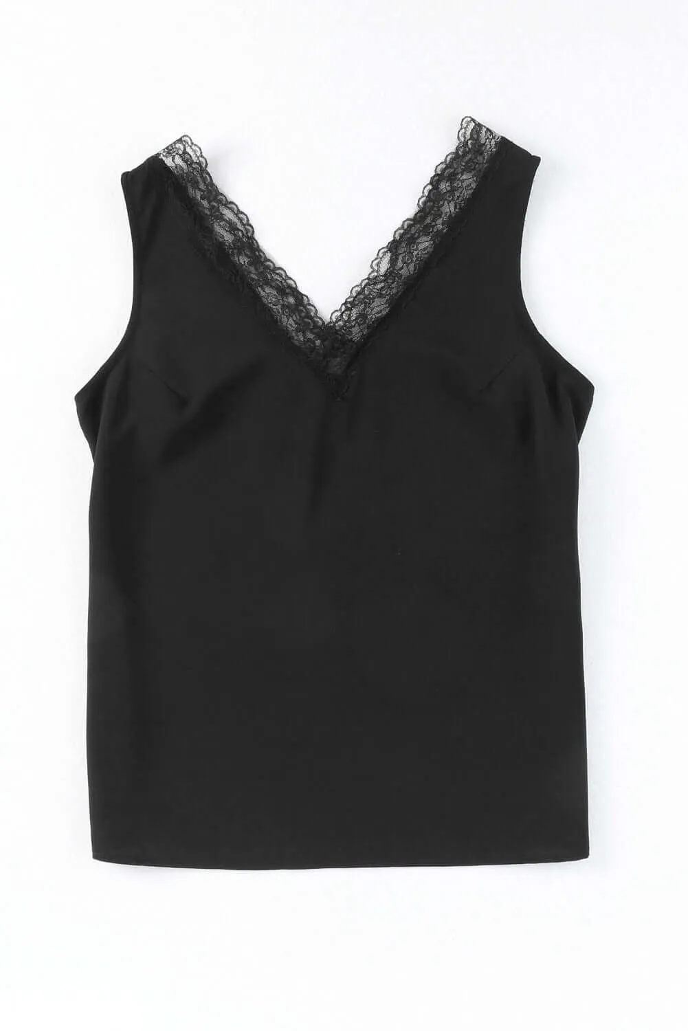 STRAIGHT LACED CAMI (black)