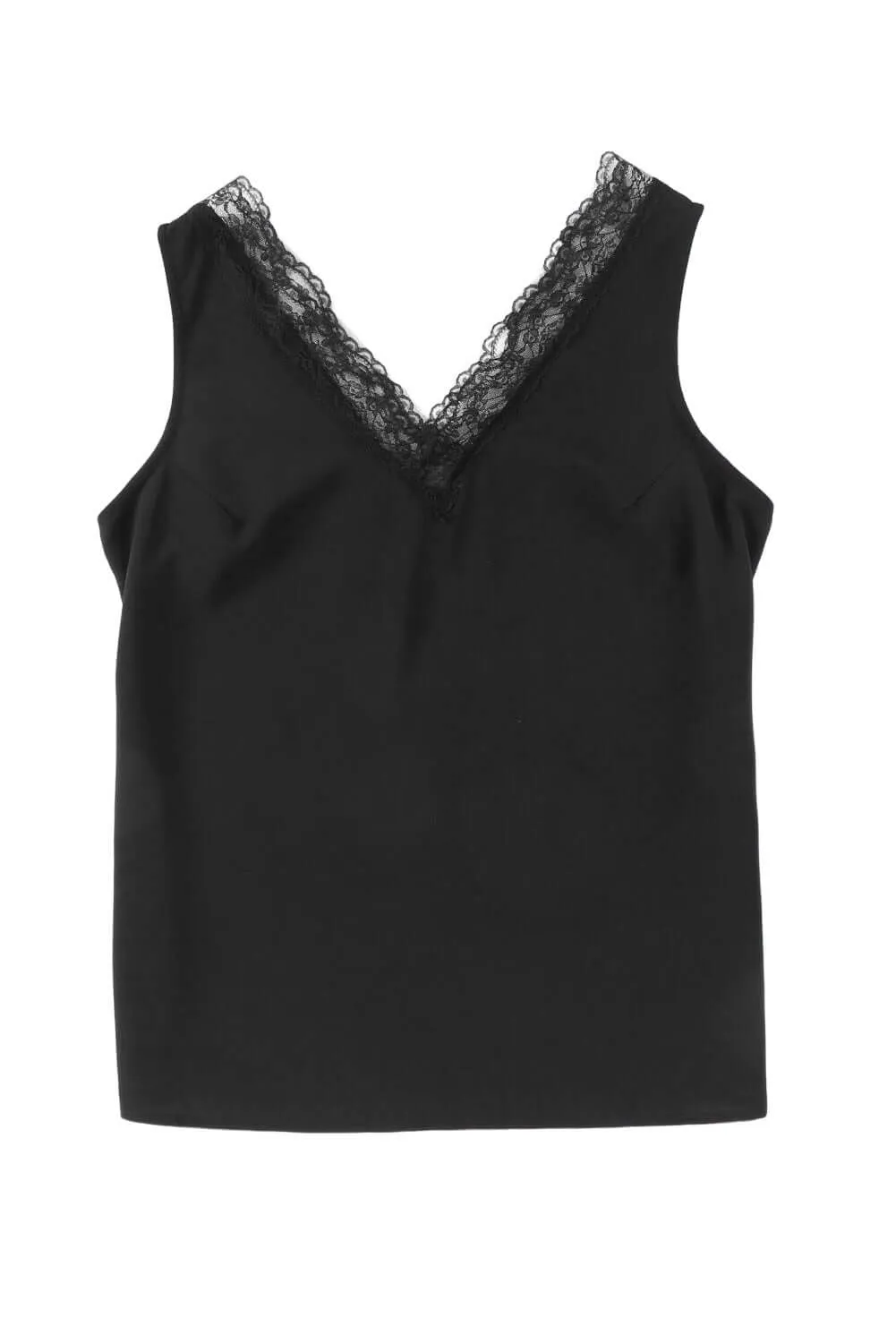 STRAIGHT LACED CAMI (black)