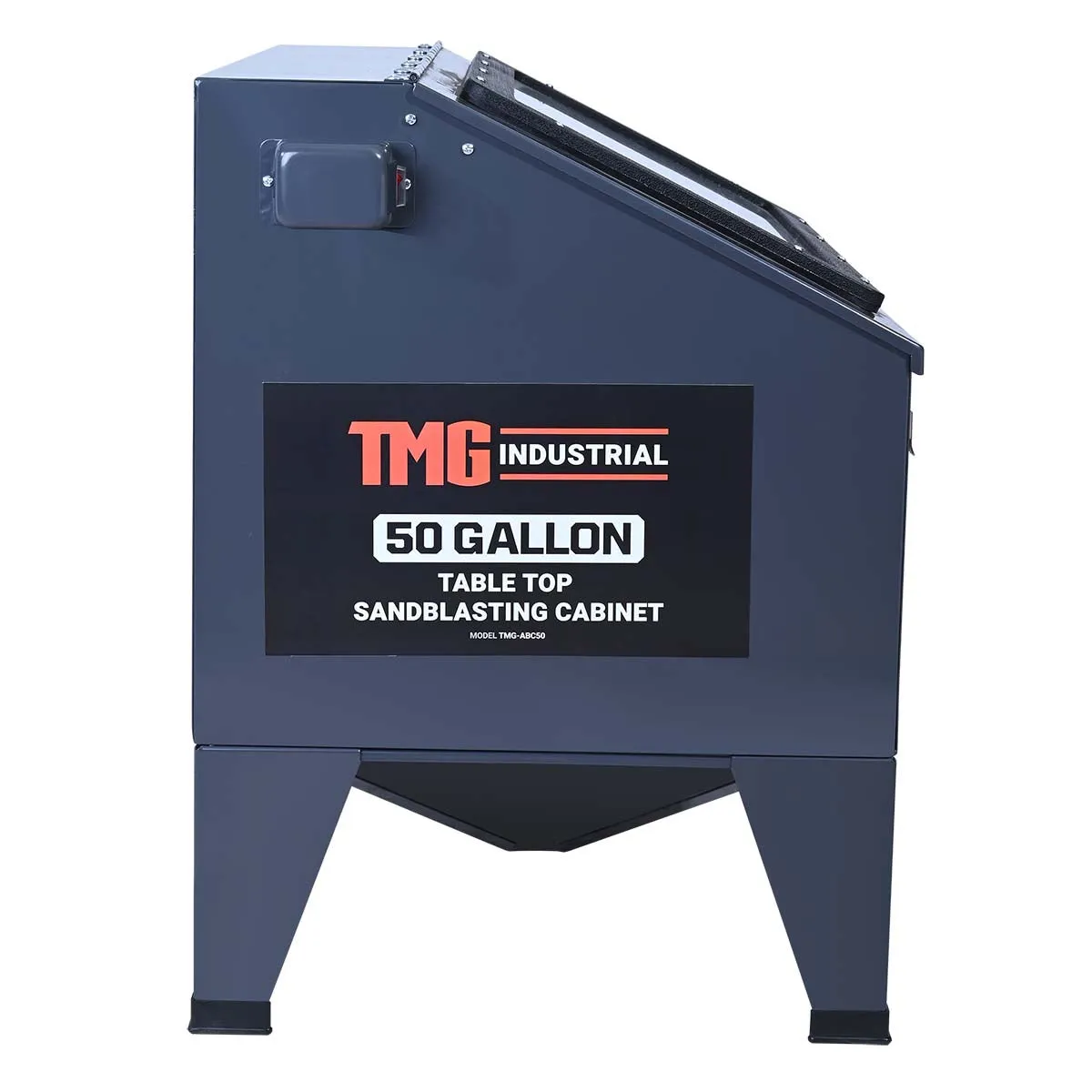 TMG Industrial 50 Gallon Tabletop Cabinet Sandblaster w/View Window, 115 PSI, 15 CFM, TMG-ABC50