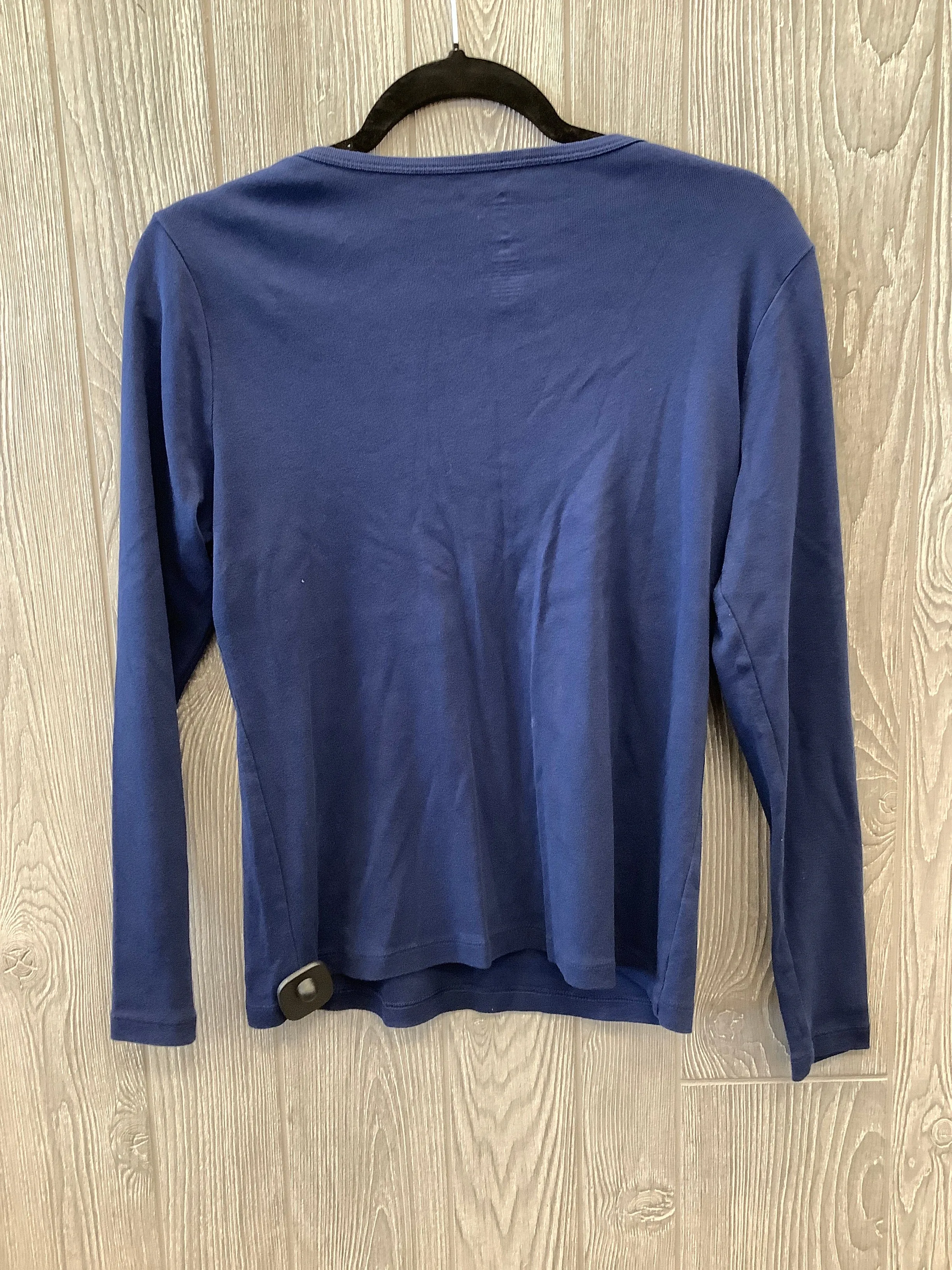 Top Long Sleeve Basic By St Johns Bay In Blue, Size: M