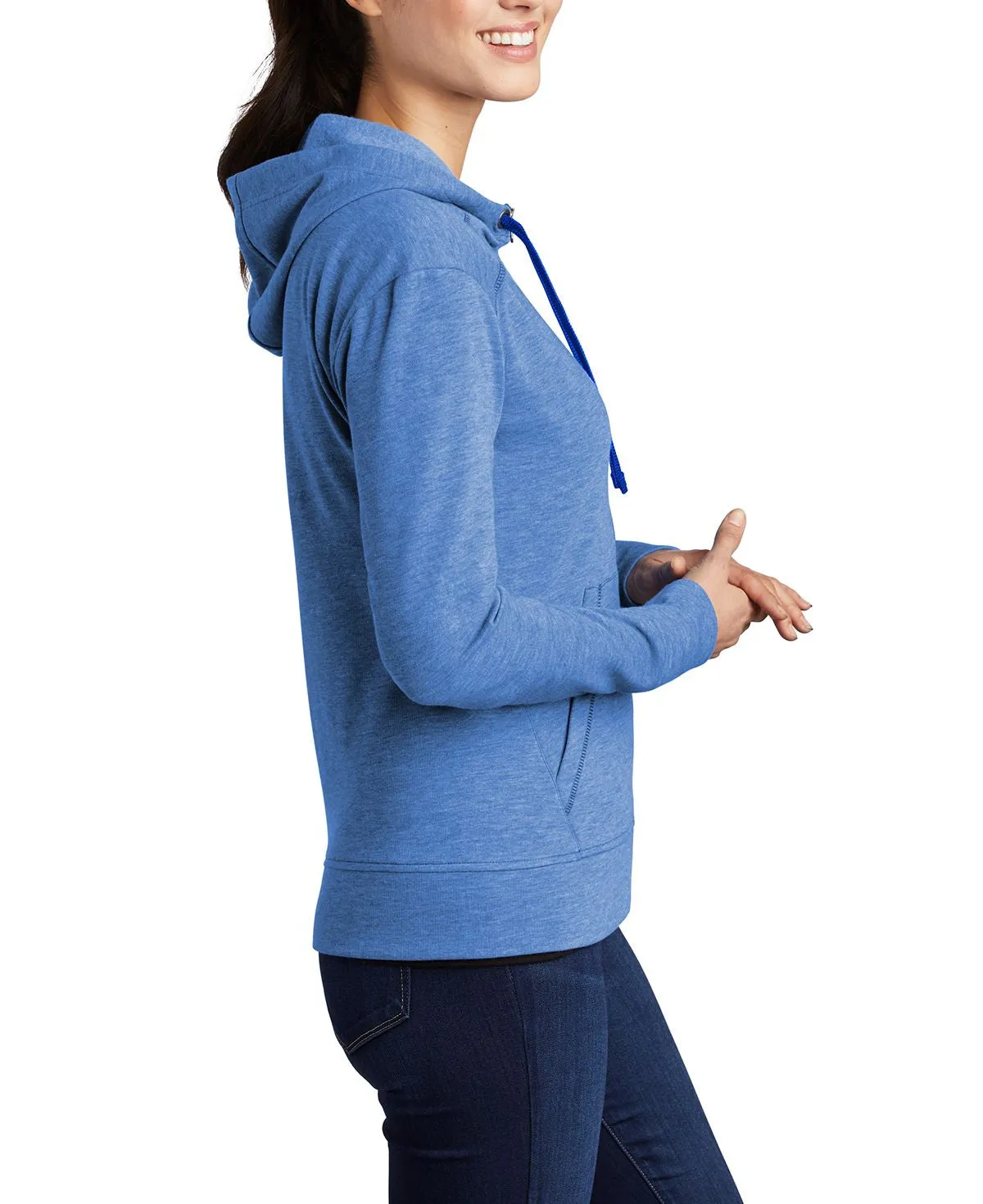 Women's Tri-Blend Full-Zip Hooded Fleece Jacket